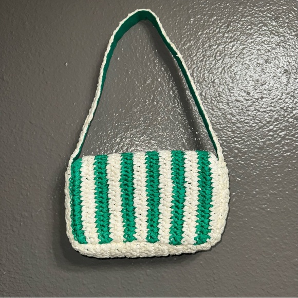 Anthropologie Striped Raffia Shoulder Bag - Picture 2 of 3
